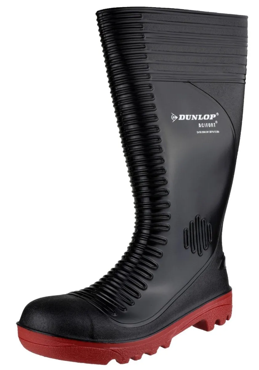 Dunlop Acifort Ribbed Full Safety Wellington Boots
