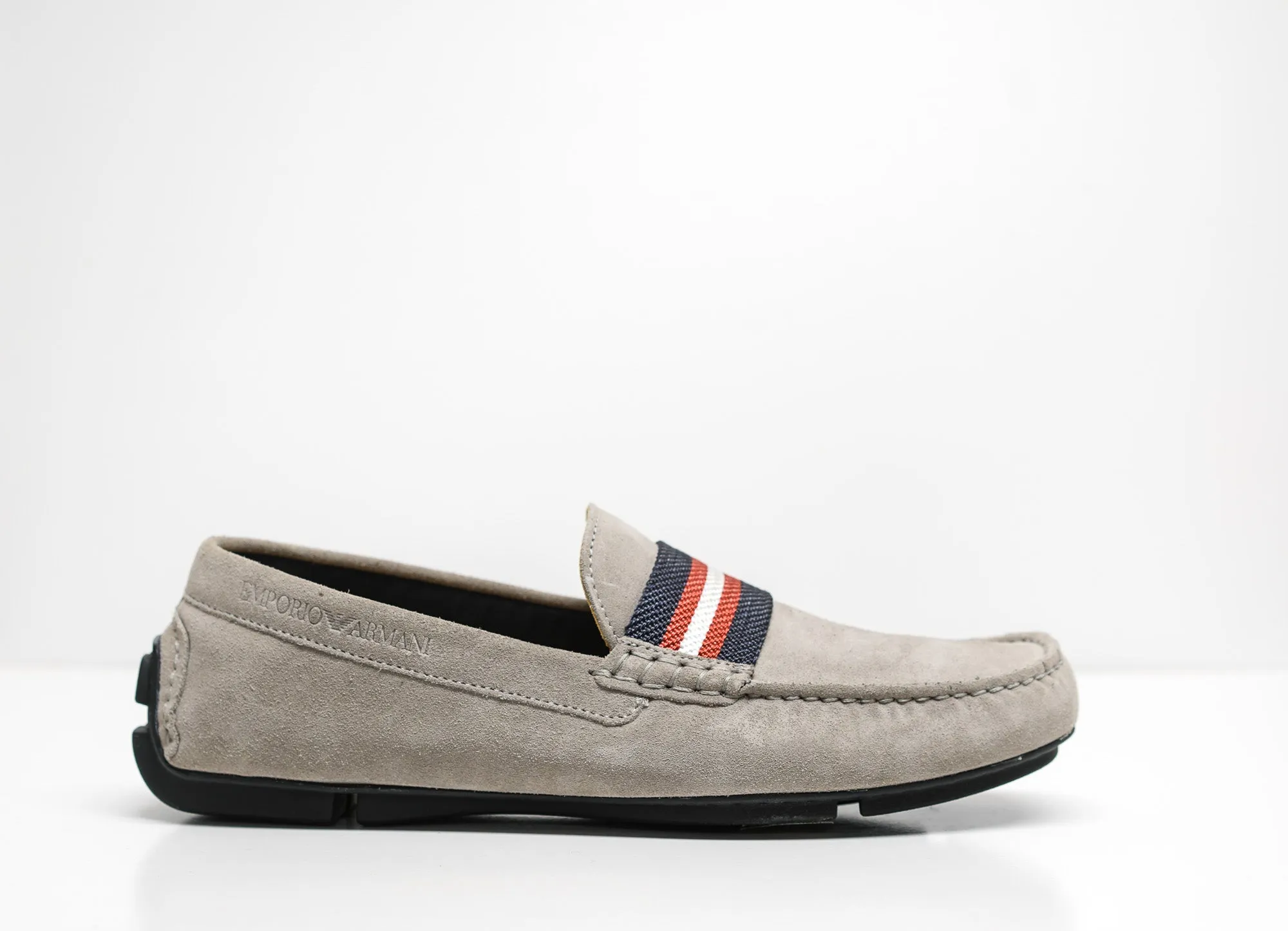 Emporio Armani Men's Fog Suede Driving Shoe, X4B125 30% off