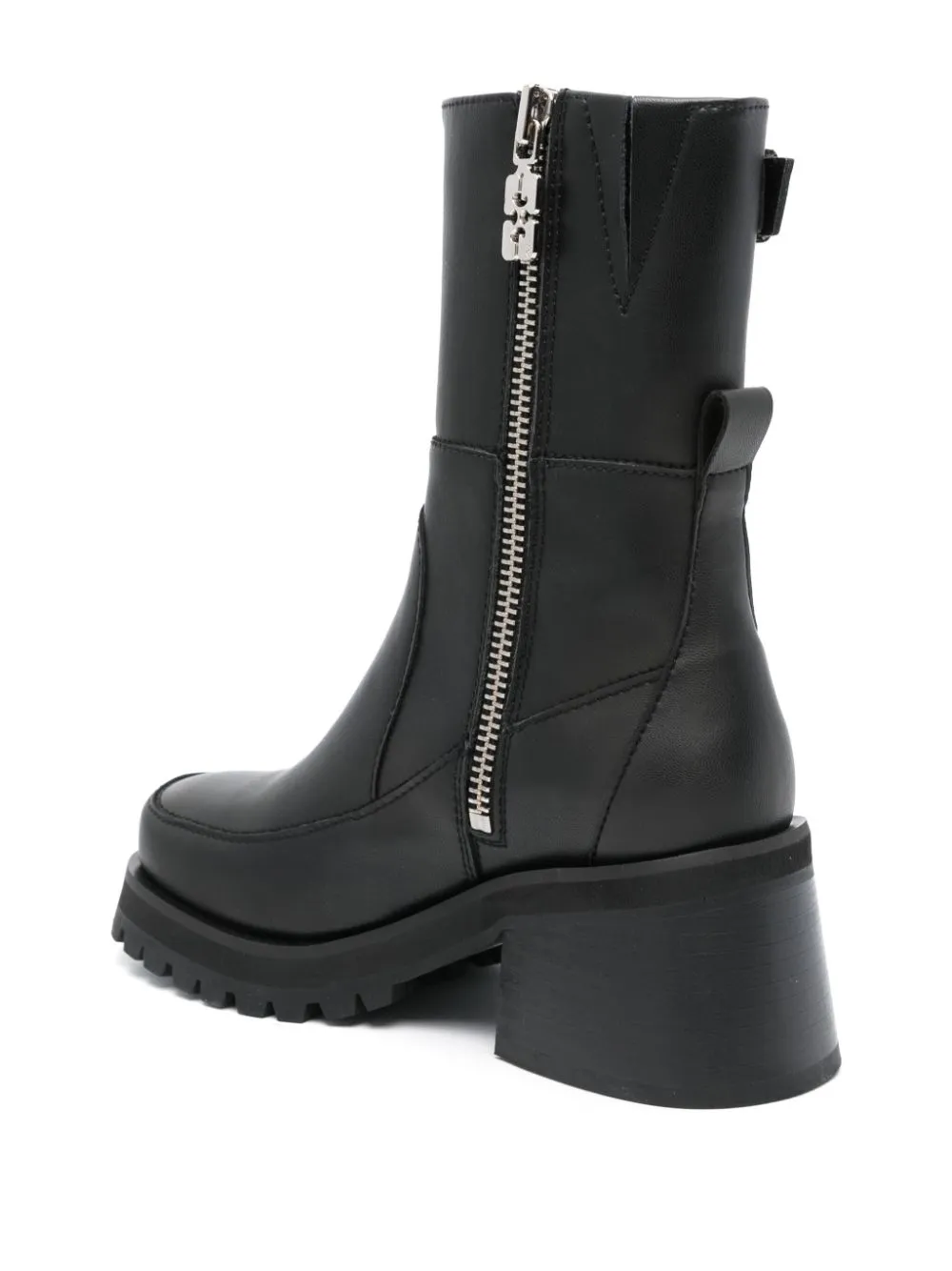 Feminine Buckle Platform Boot | Black