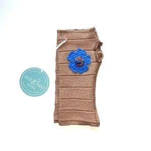 Fingerless Mittens Short, Beige Merino Wool | 036