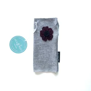 Fingerless Mittens Short, Grey Merino Wool | 063