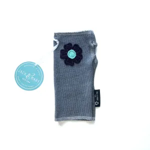 Fingerless Mittens Short, Grey Merino Wool | 065