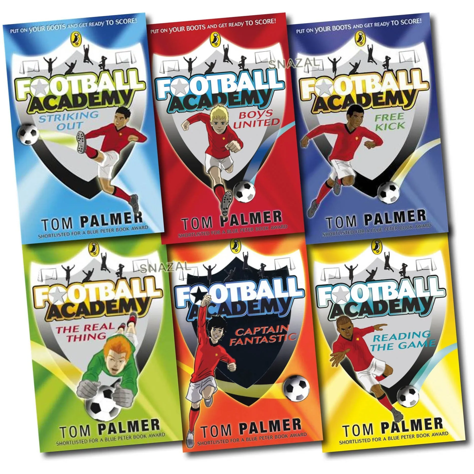 Football Academy Collection 6 Books Set by Tom Palmer Striking Out, Reading The Game
