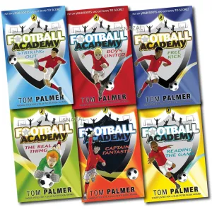 Football Academy Collection 6 Books Set by Tom Palmer Striking Out, Reading The Game
