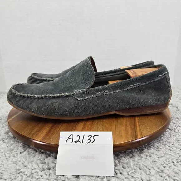 Frye Lewis Venetian Navy Suede Casual Lifestyle Moc Toe Driving Loafer Mens 13 D