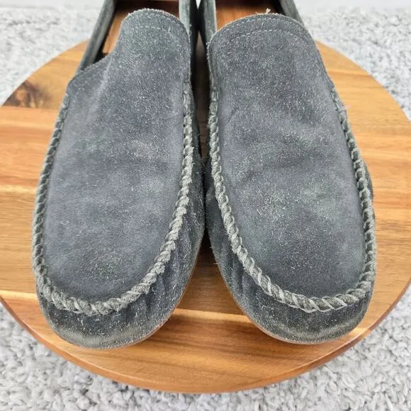 Frye Lewis Venetian Navy Suede Casual Lifestyle Moc Toe Driving Loafer Mens 13 D