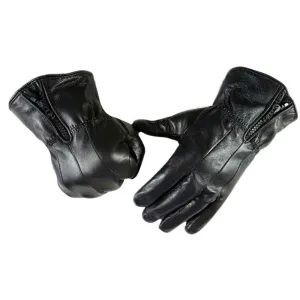 Full Finger Mens Leather Gloves for Winters -Touchscreen warm gloves - for Skiing or Driving