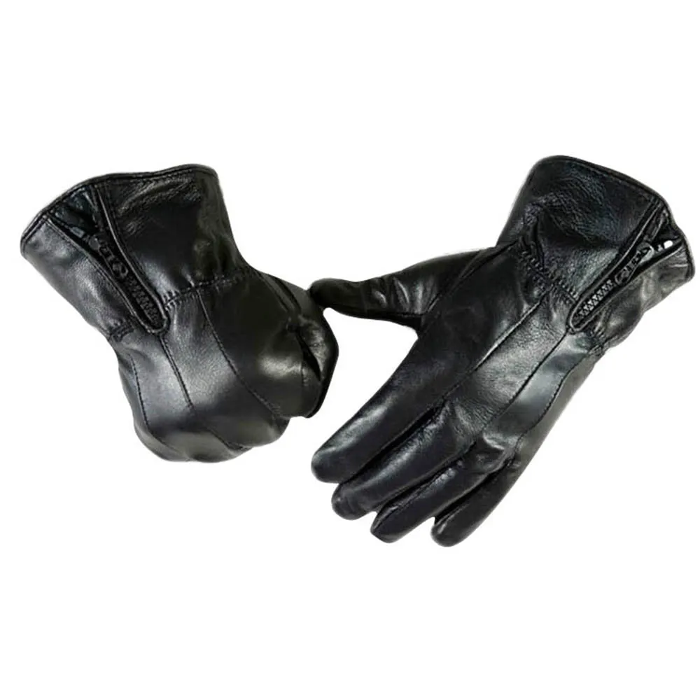 Full Finger Mens Leather Gloves for Winters -Touchscreen warm gloves - for Skiing or Driving
