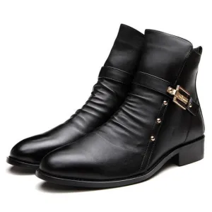 Genuine Cow Leather Motorcycle Boots