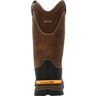Georgia Men's TBD 11" Soft Toe Waterproof Wellington Pull On Work Boot -Brown- GB00598