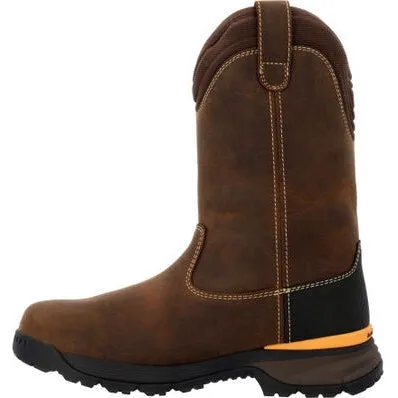 Georgia Men's TBD 11" Soft Toe Waterproof Wellington Pull On Work Boot -Brown- GB00598