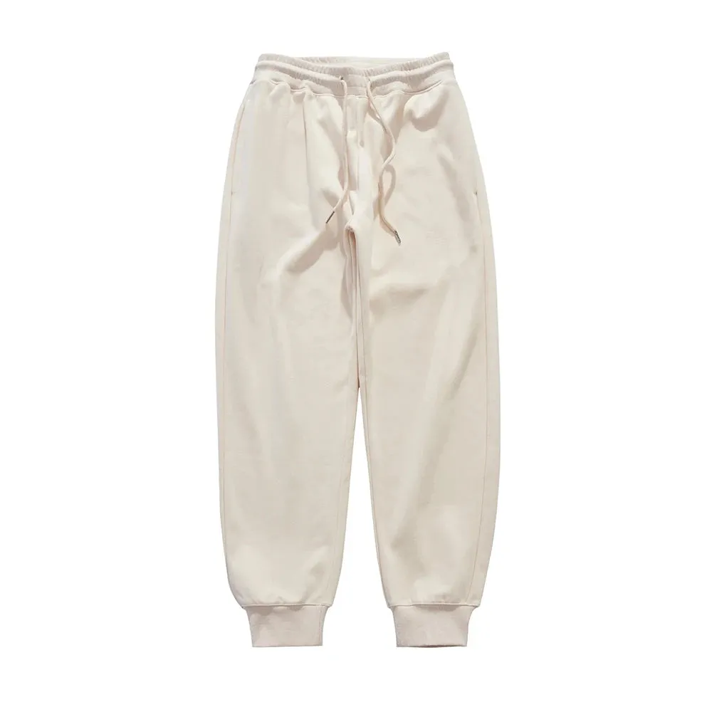 Heavy Fleece Sweatpants - Winter New Solid Color Elastic Waist Thick Feet Pants for Men and Women