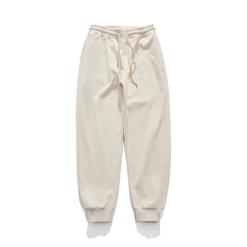 Heavy Fleece Sweatpants - Winter New Solid Color Elastic Waist Thick Feet Pants for Men and Women