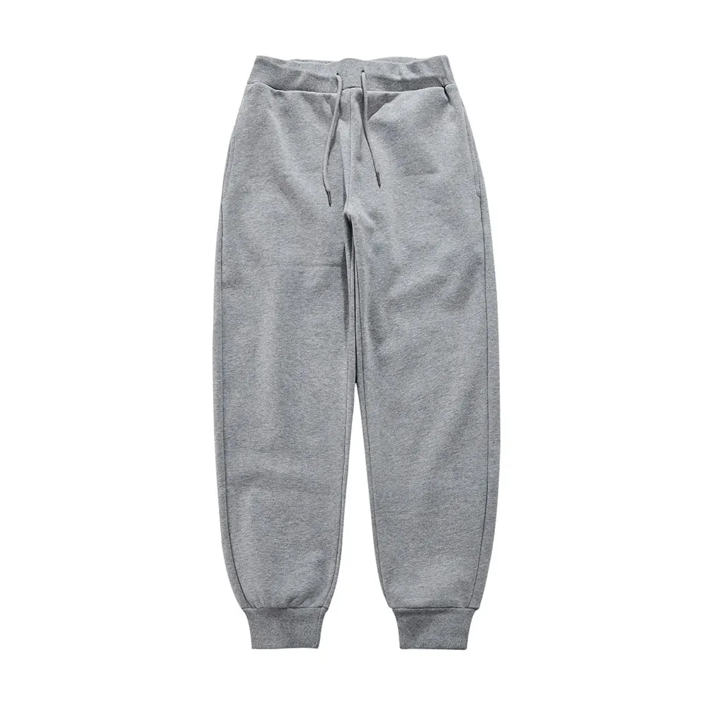 Heavy Fleece Sweatpants - Winter New Solid Color Elastic Waist Thick Feet Pants for Men and Women