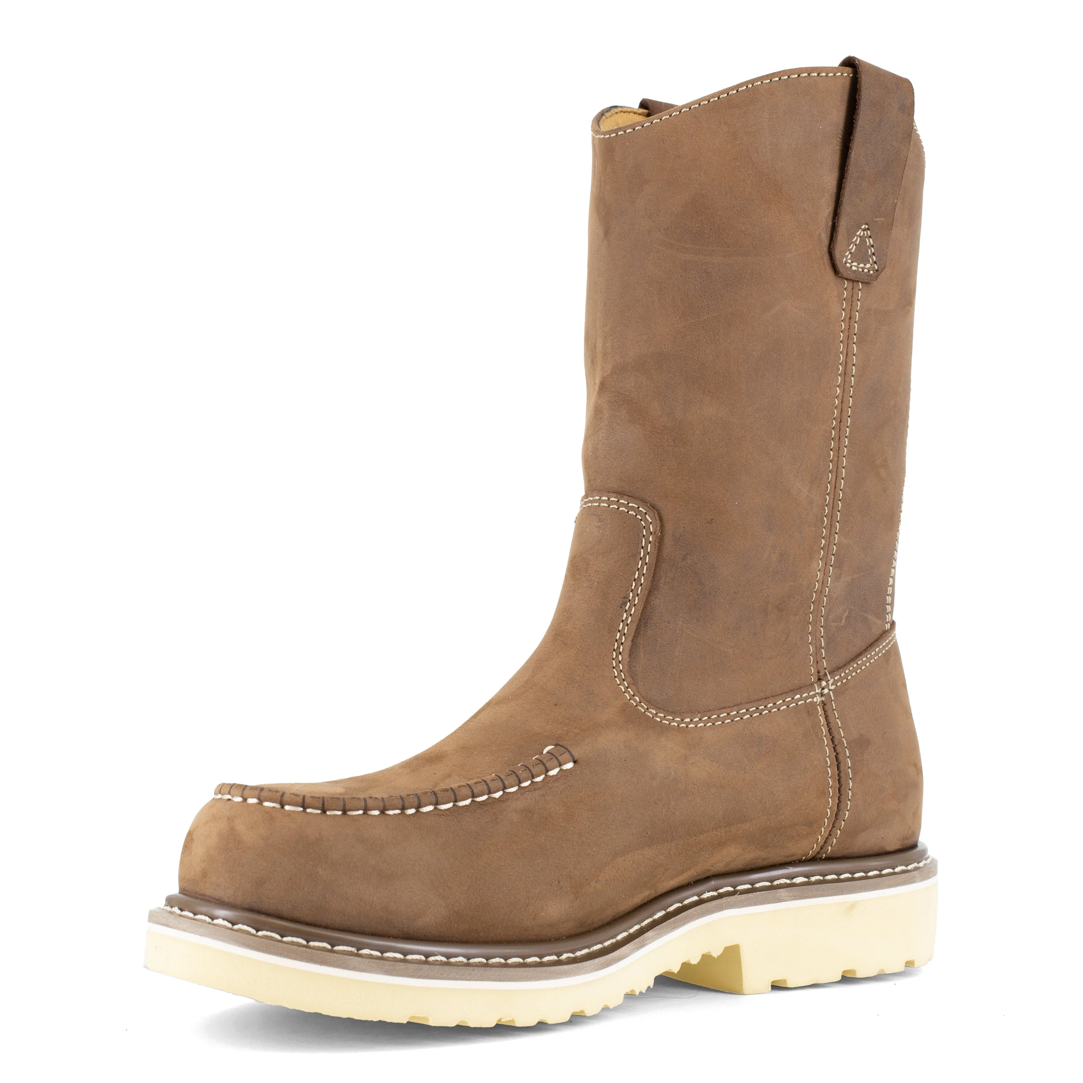 Iron Age Men's Solidifier 11" Moc Toe Waterproof Wellington Work Boot - Brown - IA5093