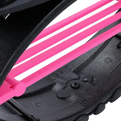 Joyfay Jumping Shoes -Black and Pink Jump Shoes for Athletes and Heavier Users -Professional Fitness Bounce Shoes for Women and Men -Special Edition Jump Boots with 4 pcs Tension Springs (XXL)