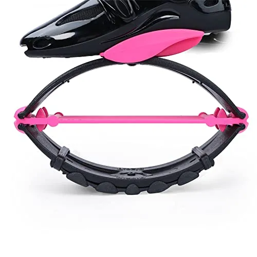 Joyfay Jumping Shoes -Black and Pink Jump Shoes for Athletes and Heavier Users -Professional Fitness Bounce Shoes for Women and Men -Special Edition Jump Boots with 4 pcs Tension Springs (XXL)