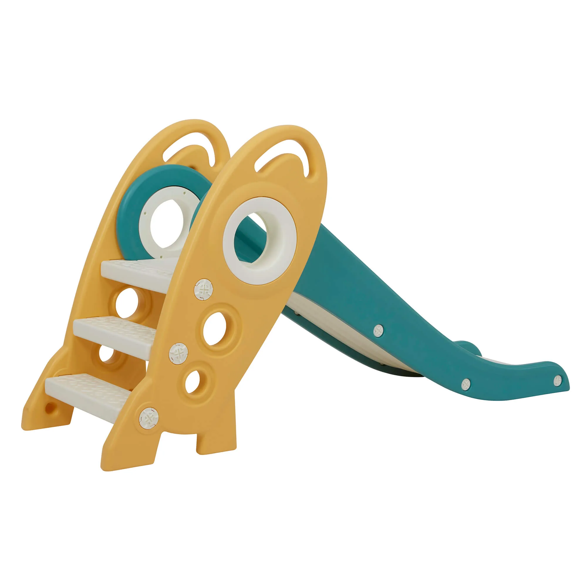 Kids Folding Montessori Slide | Eco Conscious Rocket Slide | Indoors & Outdoors | Multi Coloured| 24m 