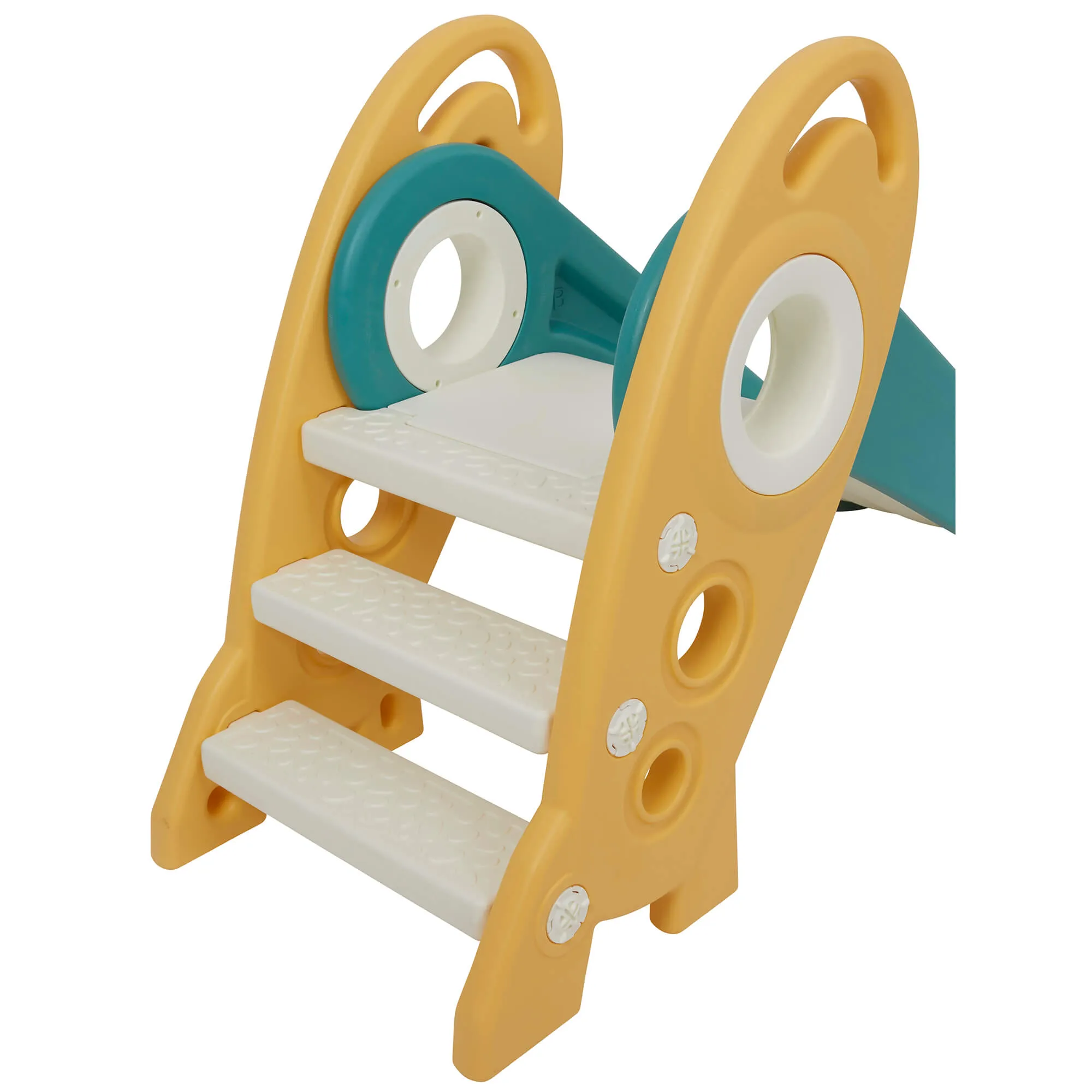 Kids Folding Montessori Slide | Eco Conscious Rocket Slide | Indoors & Outdoors | Multi Coloured| 24m 