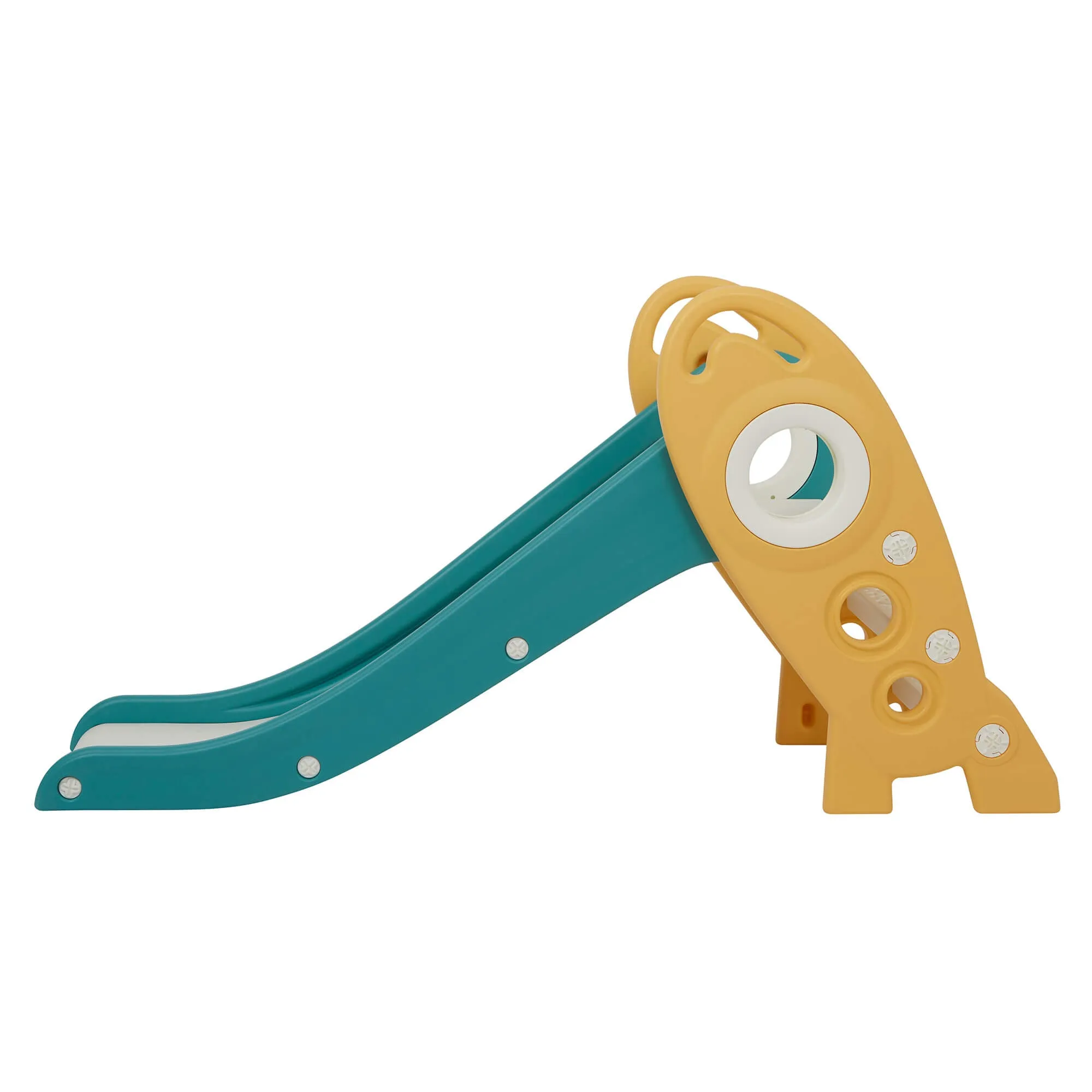 Kids Folding Montessori Slide | Eco Conscious Rocket Slide | Indoors & Outdoors | Multi Coloured| 24m 