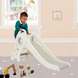 Kids Folding Montessori Slide | Eco Conscious Rocket Slide | Indoors & Outdoors | White & Grey | 24m 