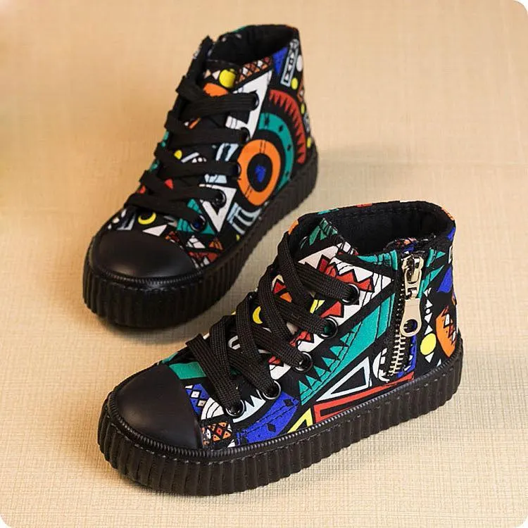 Kids Graffiti Canvas Shoes