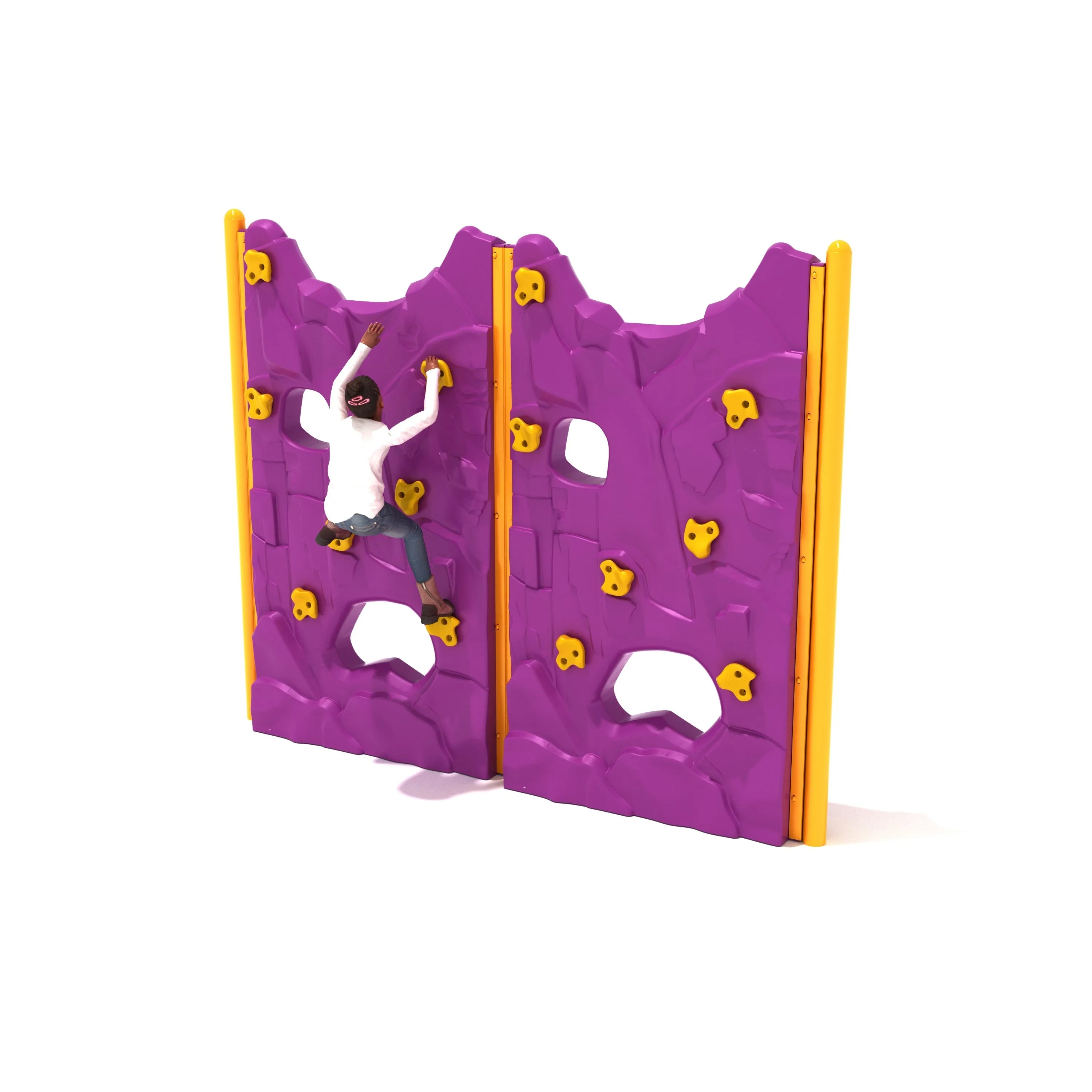 Kid's Gym Double Parallel Rock Climbing Wall