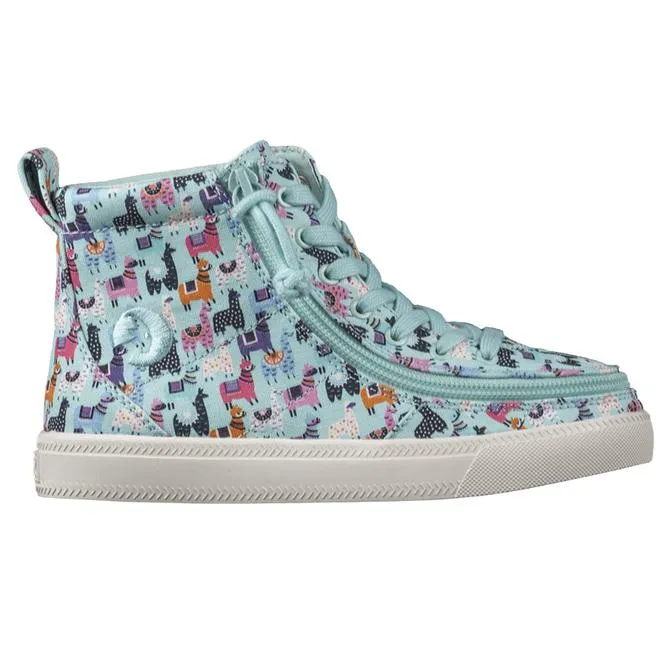 Kids' Mint Llamas Billy Classic Lace Highs