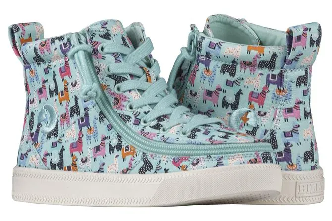 Kids' Mint Llamas Billy Classic Lace Highs