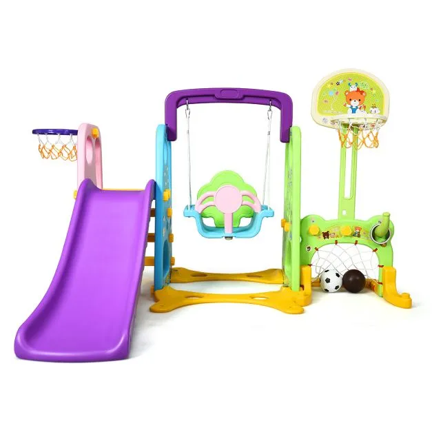 Kids Montessori Play Swing & Slide Set | Basketball | Indoor Outdoor | 3 colours | 18m 