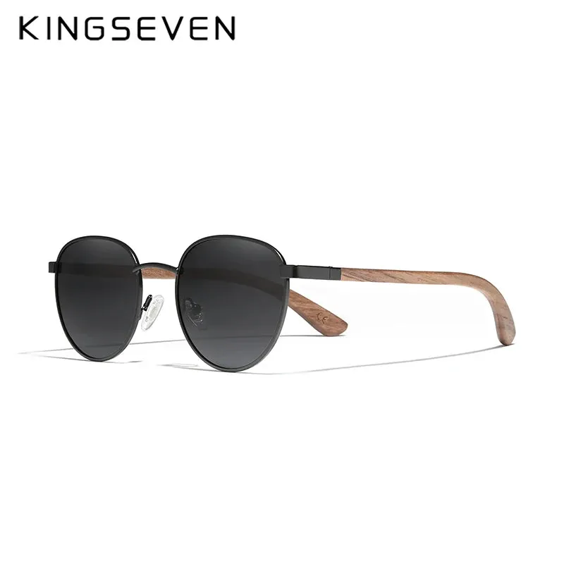 KINGSEVEN Polarized Wooden Sunglasses for Men