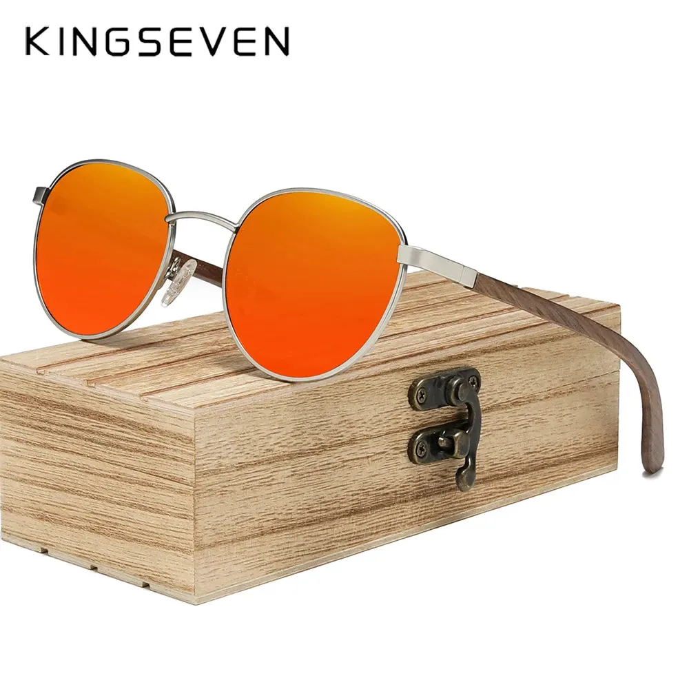 KINGSEVEN Polarized Wooden Sunglasses for Men
