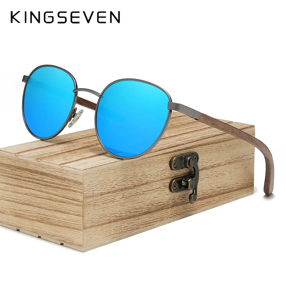 KINGSEVEN Polarized Wooden Sunglasses for Men
