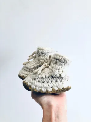 Knit Booties - Neutral // 6-12M