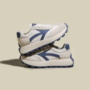 Lace Up Contrast Platform Athletic Shoes