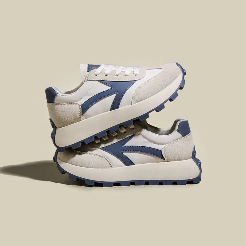 Lace Up Contrast Platform Athletic Shoes