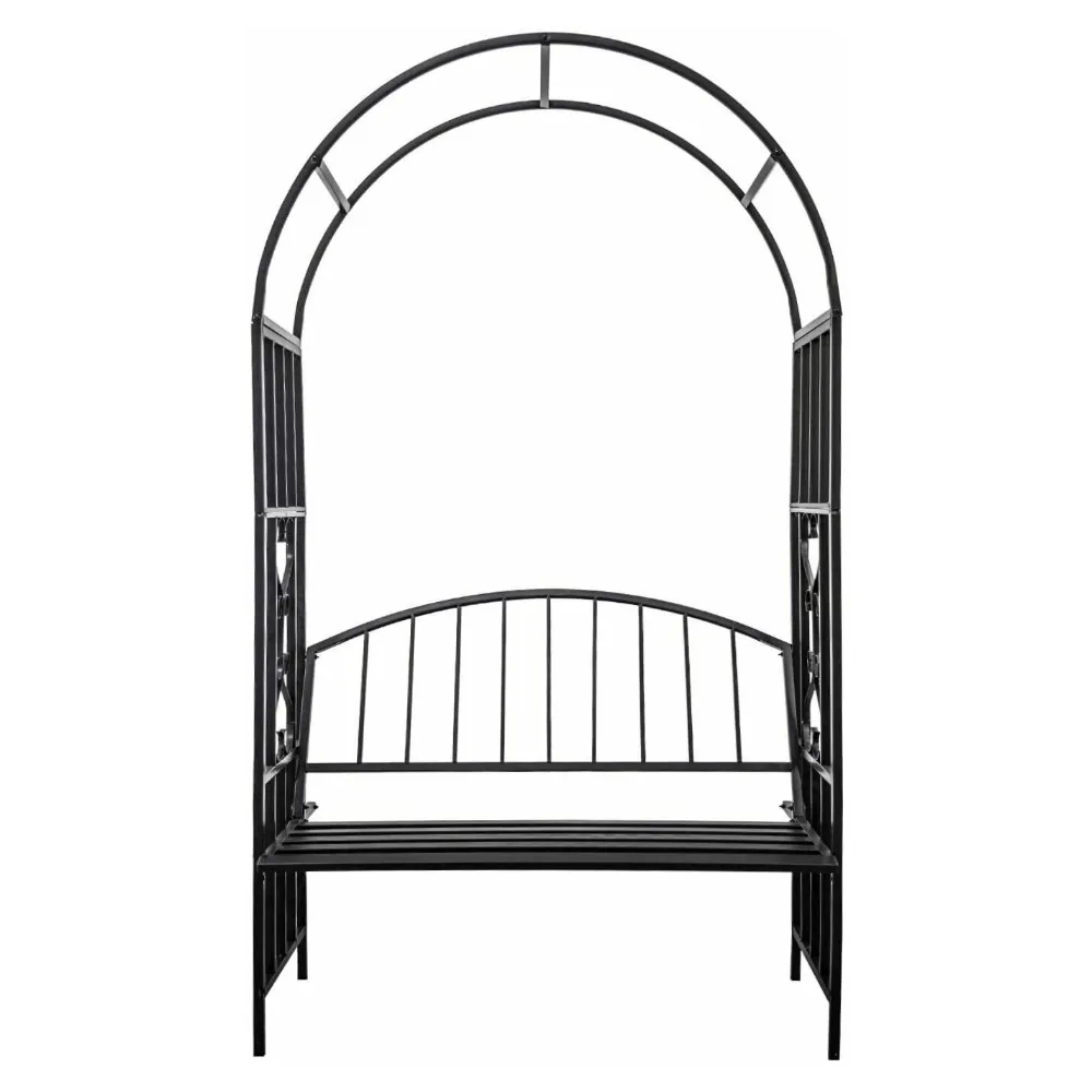Large Outdoor Backyard Garden Arbor Archway Trellis Bench