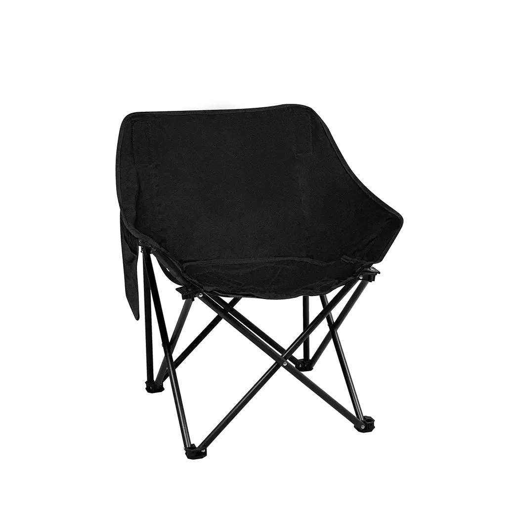 Levede Folding Camping Moon Chair Lightweight Black