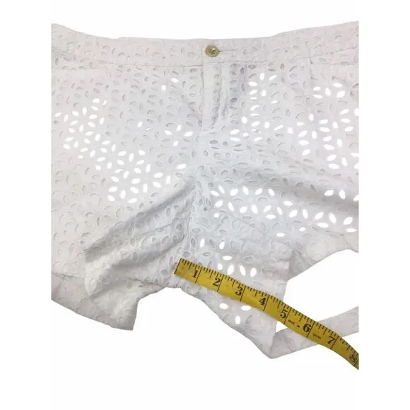 Lilly Pulitzer Eyelet Preppy Shorts Womens Size 16 White