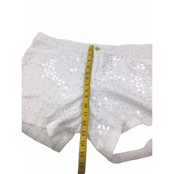 Lilly Pulitzer Eyelet Preppy Shorts Womens Size 16 White