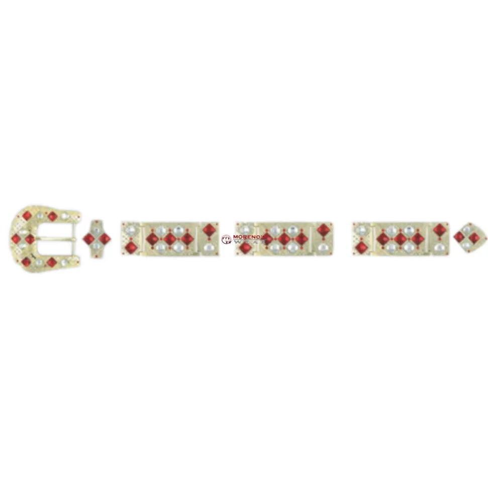 Los Altos Gold Long Buckle Set With Stones