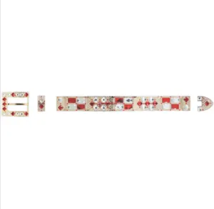 Los Altos Gold Long Connected Buckle Set With Stones