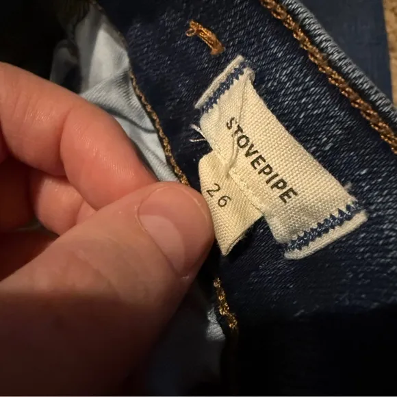 Madewell Stovepipe‎ High Rise Slim Straight Jeans in Pendleton Wash Sz 26 NN541