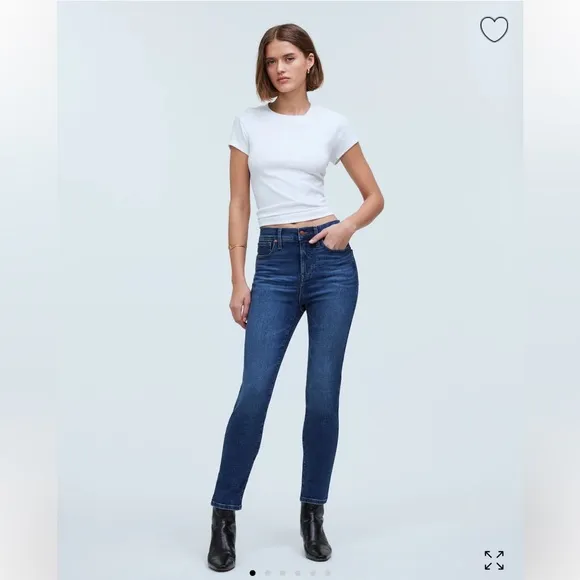 Madewell Stovepipe‎ High Rise Slim Straight Jeans in Pendleton Wash Sz 26 NN541