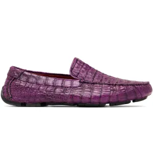 Marco Di Milano Remo Purple Caiman Crocodile Driving Shoes