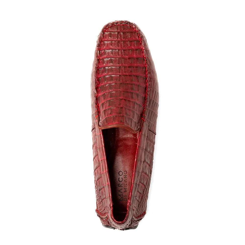 Marco Di Milano Remo Wine Caiman Crocodile Driving Shoes
