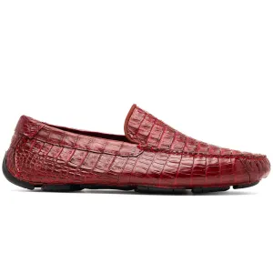 Marco Di Milano Remo Wine Caiman Crocodile Driving Shoes