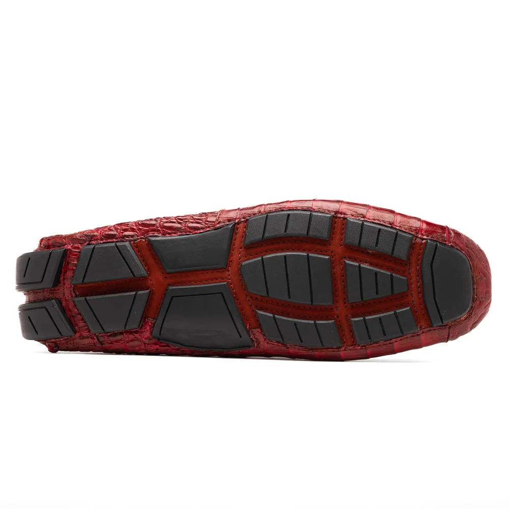 Marco Di Milano Remo Wine Caiman Crocodile Driving Shoes