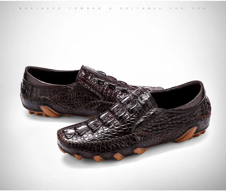 Men Crocodile Silp on Soft Sneakers