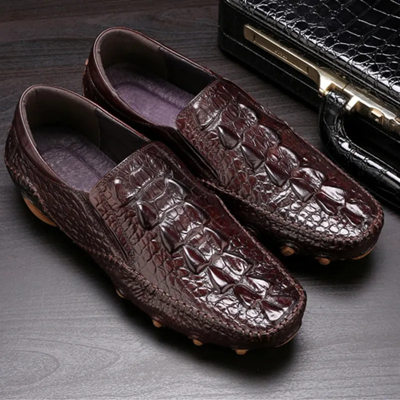 Men Crocodile Silp on Soft Sneakers